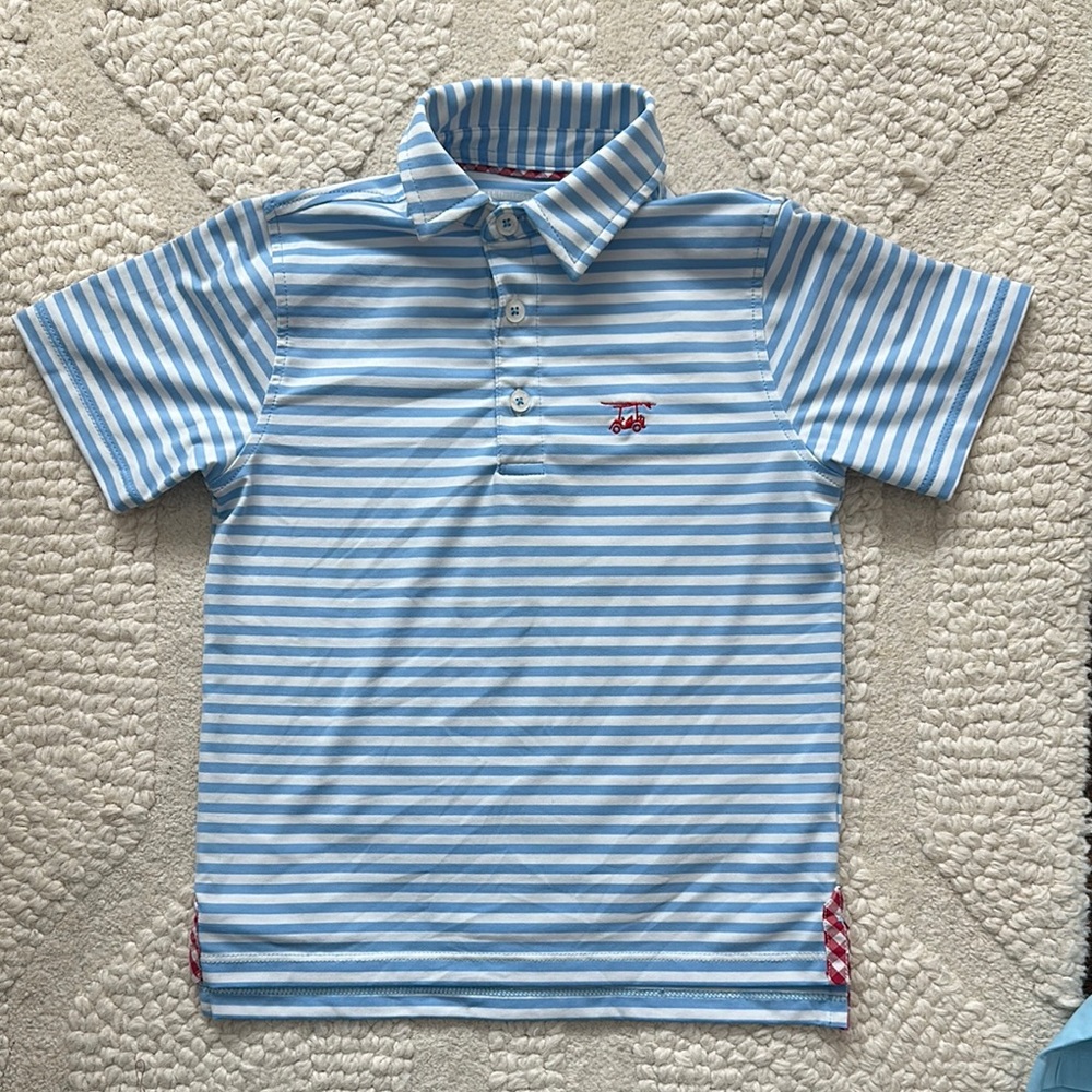 Bald Head Blues - Blue Striped Kids Polo Shirt